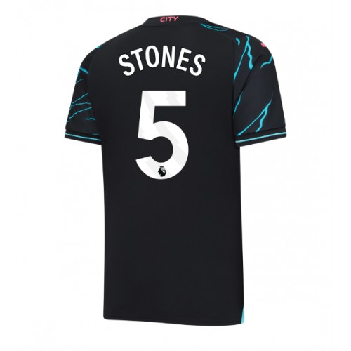 Fotballdrakt Herre Manchester City John Stones #5 Tredjedrakt 2023-24 Kortermet